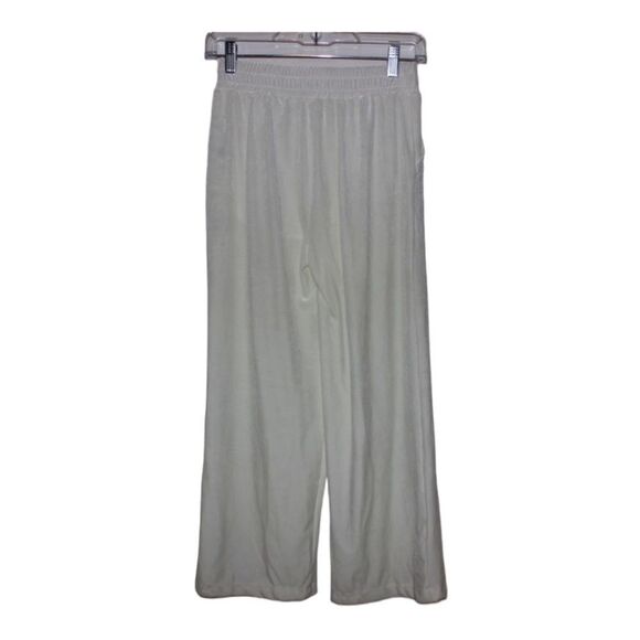 Habitual White High rise Wide leg Pants Women Size 12 - Picture 1 of 13